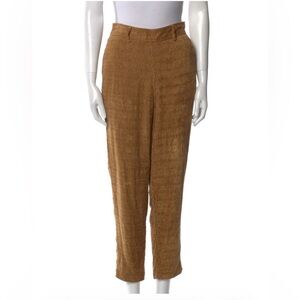 Classic Textured Tan Casual Trousers